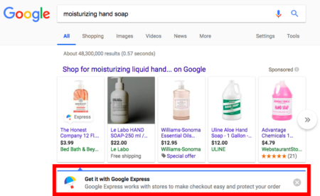 Google Express Appears in Google Search